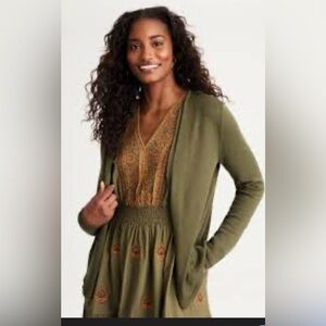 J. Jill Olive Cardigan Sweater